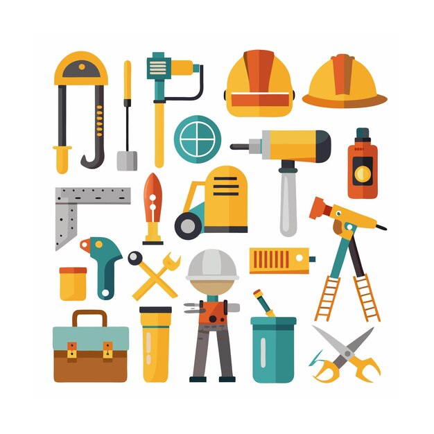 Construcción y herramientas Conjunto de iconos