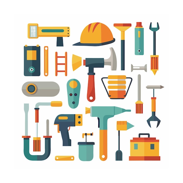 Construcción y herramientas Conjunto de iconos