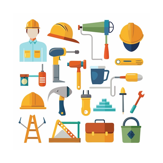 Construcción y herramientas Conjunto de iconos