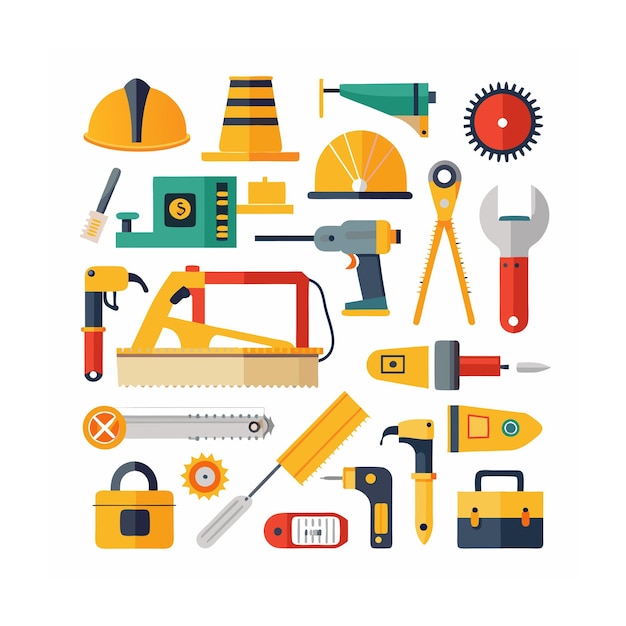 Construcción y herramientas Conjunto de iconos