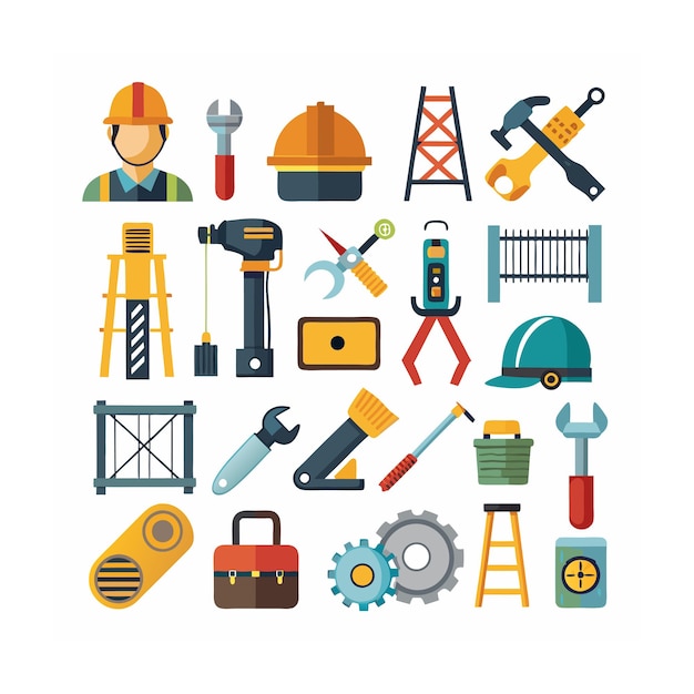 Construcción y herramientas Conjunto de iconos