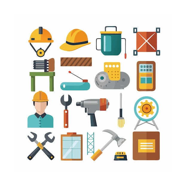 Construcción y herramientas Conjunto de iconos