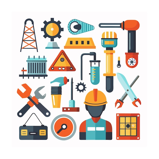 Construcción y herramientas Conjunto de iconos