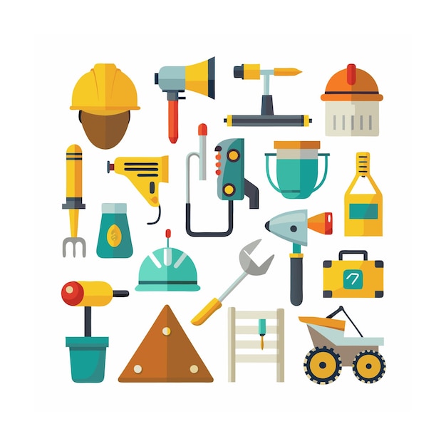 Construcción y herramientas Conjunto de iconos