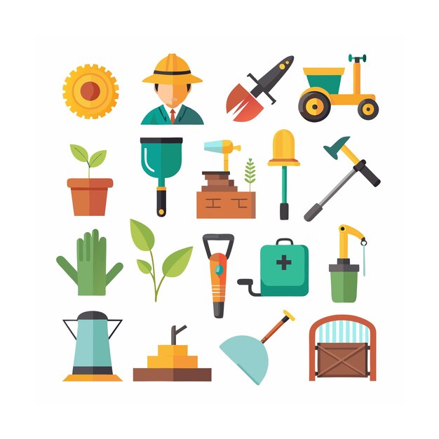 Construcción y herramientas Conjunto de iconos