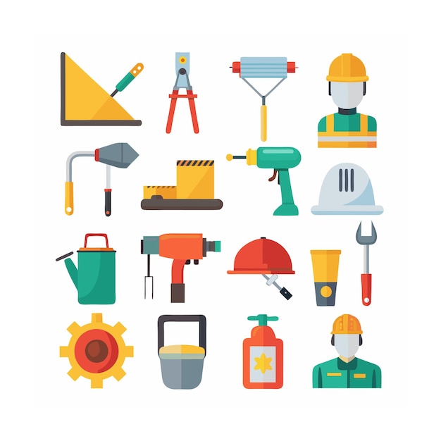 Construcción y herramientas Conjunto de iconos
