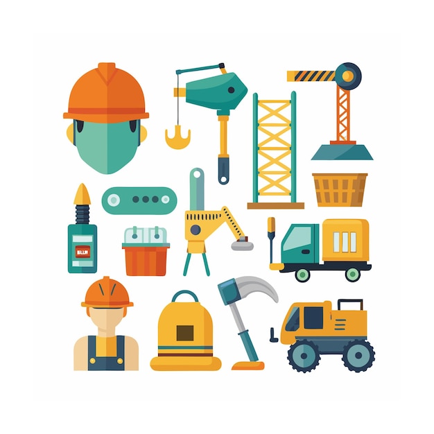 Construcción y herramientas Conjunto de iconos