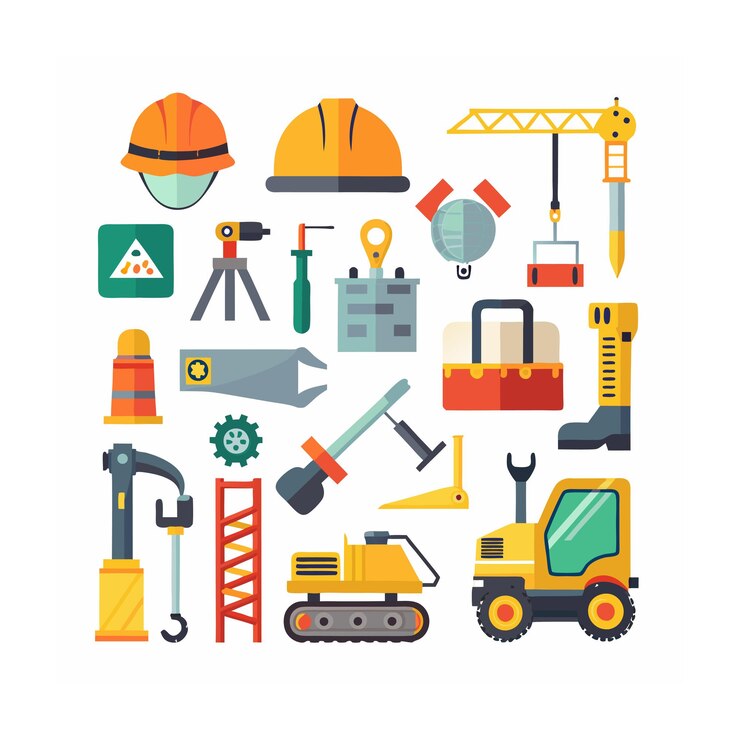 Vector construcción y herramientas conjunto de iconos