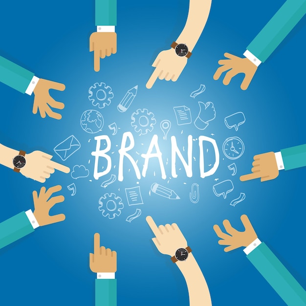 construcción de marca construcción de la empresa nombre de negocio marca trabajo en equipo marketing