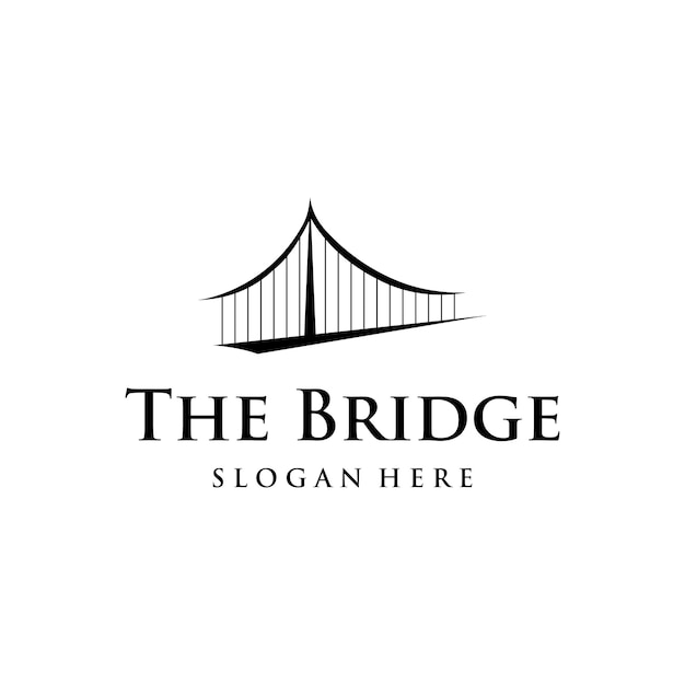 Construcción de puentes diseño de logotipo abstracto con una idea creativa