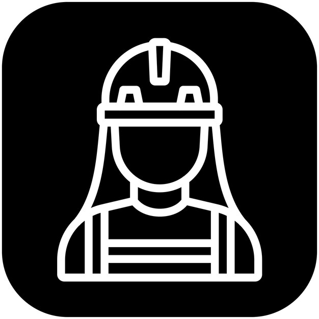 Constructor Ilustración de icono vectorial femenino del conjunto de iconos de mejoras para el hogar
