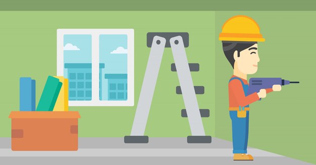 Constructor con perforador.