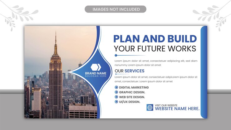 Construimos la casa de sus sueños construcción de portada de Facebook y plantilla de banner web
