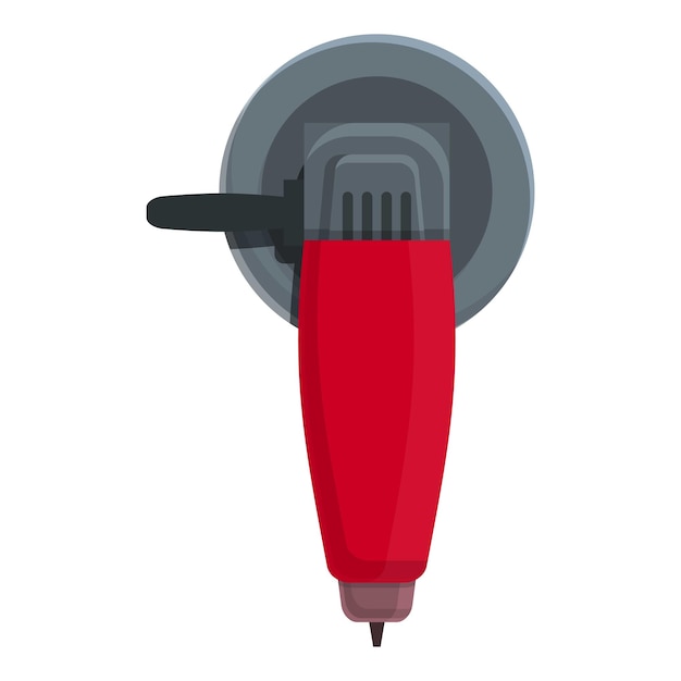 Construir icono de máquina rectificadora. Caricatura de construcción de máquina rectificadora icono vectoriales para diseño web aislado sobre fondo blanco.