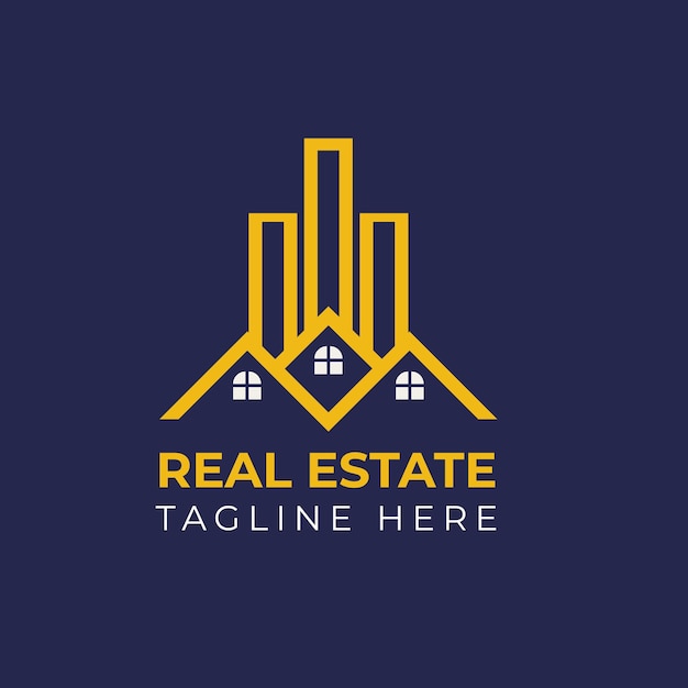 Construir su marca única Conceptos de logotipo de bienes raíces