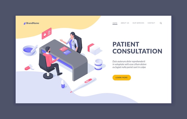 Consulta al paciente Diseño de página web