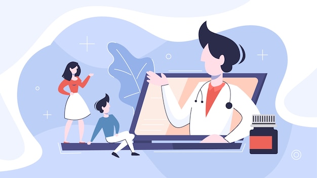 Consulta en línea con el médico. Tratamiento médico a distancia