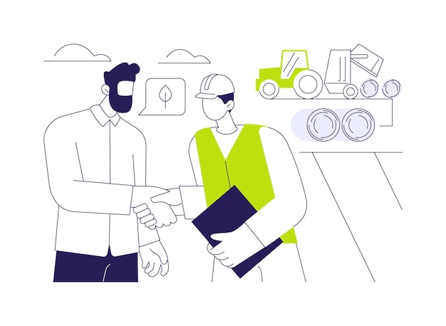 Consultar a los agricultores concepto abstracto ilustración vectorial
