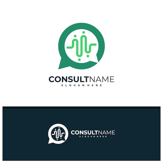 Consultar vector de diseño de logotipo ilustración de plantilla de conceptos de logotipo de creative people chat