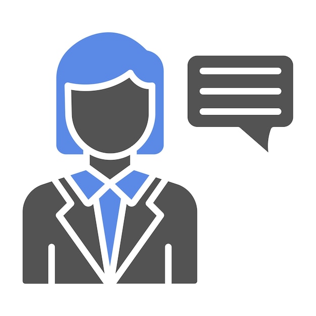 Consultora de diseño vectorial Estilo de icono femenino