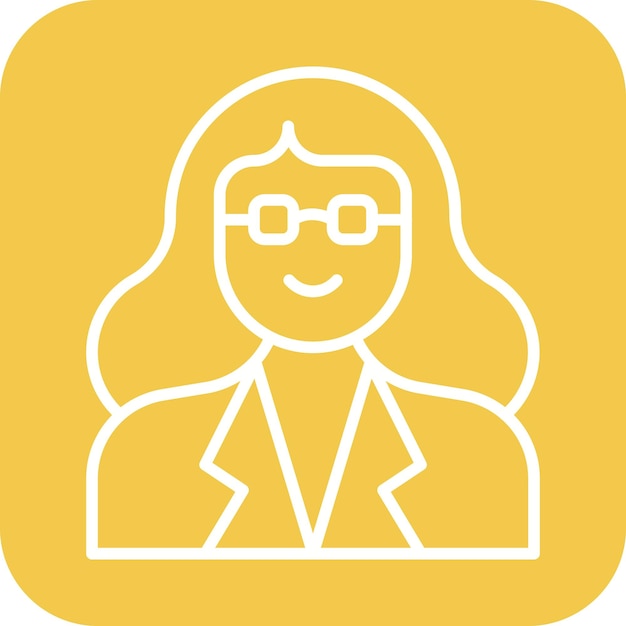 Consultora Imagen vectorial de icono femenino Se puede utilizar para profesiones