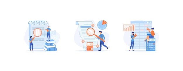 Contabilidad de procesos empresariales y servicios de auditoría informe de contabilidad de la empresa por parte de contables