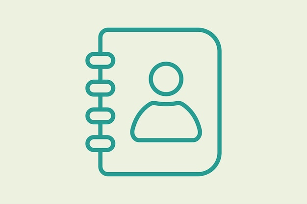 contact book icon icon related to UI elements suitable for web site app user interfaceselement printable etc line icon style simple vector design editable