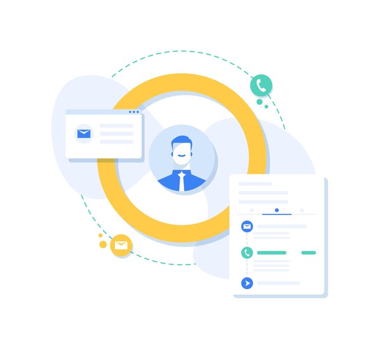 Vector contactolista de nombres e información personalconcepto de diseño plano moderno