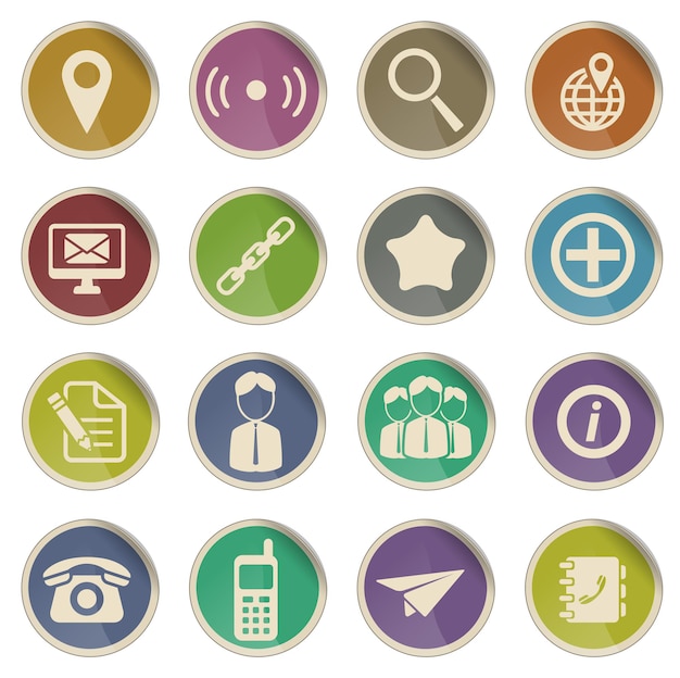 Contactos simplemente símbolo de iconos web