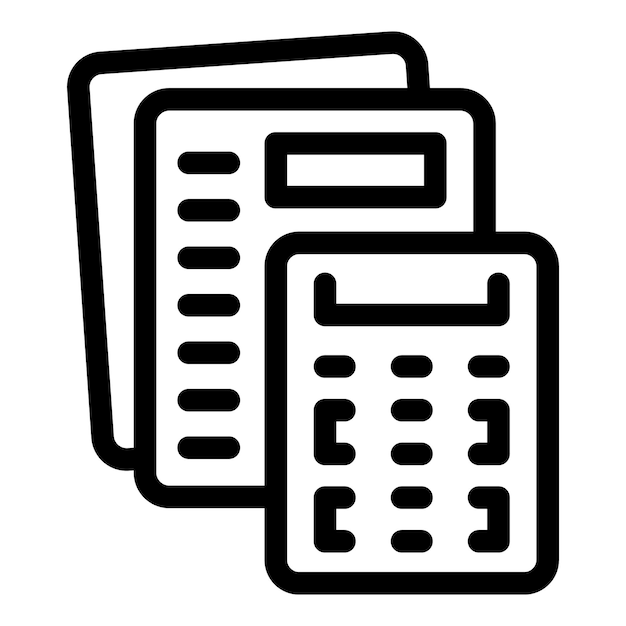Contador calculando la factura con una calculadora con las facturas detrás