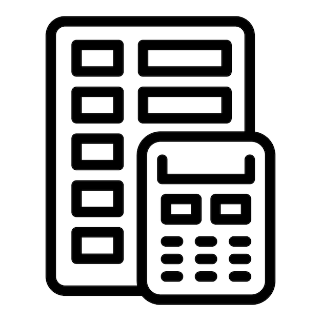 Contador calculando los impuestos corporativos utilizando una calculadora con un software de hoja de cálculo