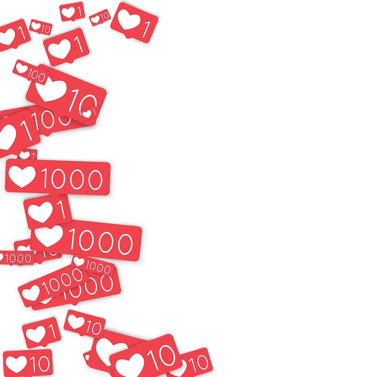 Vector contadores de redes sociales. como fondo. iconos de redes sociales. smm, marketing digital, publicidad, aplicaciones, seo, fondo web con contadores caídos aislados sobre fondo blanco. adicción a la web.