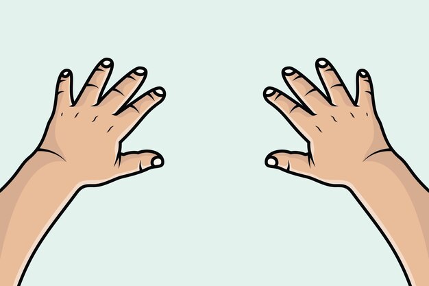 Contagio de personas Ilustración vectorial de la mano Concepto de icono de objetos de la mano de la gente