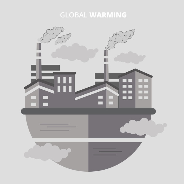 Contaminación del aire Concepto de calentamiento global
