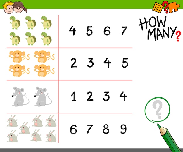 contando el juego con animales