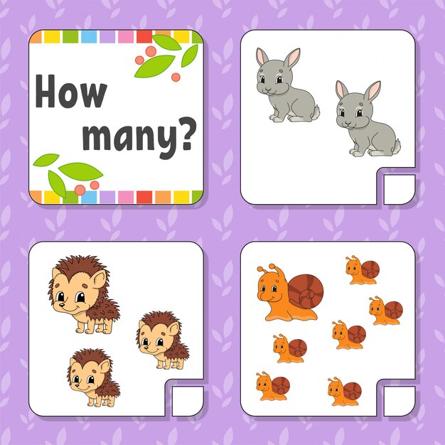 Contando juego para niños.