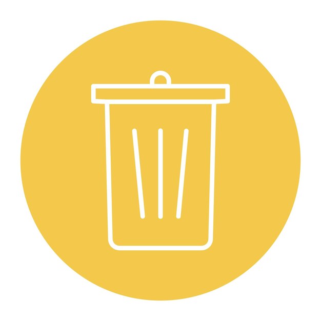 un contenedor de basura con un fondo amarillo que dice "basura"