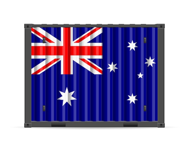 Contenedor de carga Australia bandera