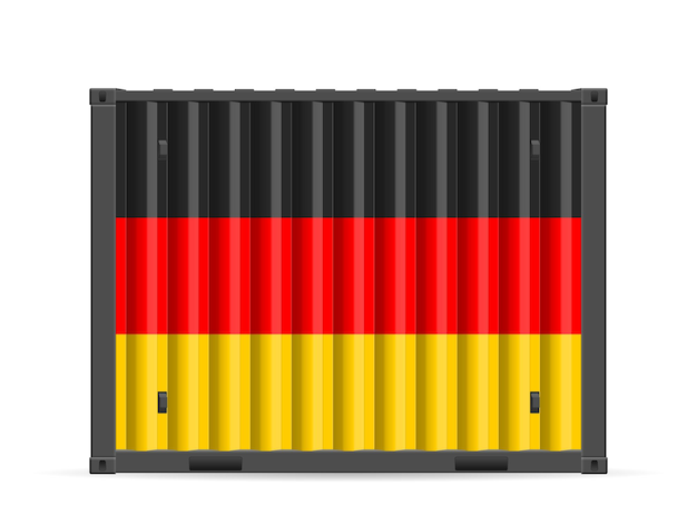 Contenedor de carga bandera de Alemania