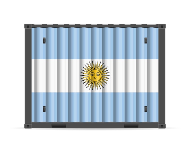 Contenedor de carga bandera argentina