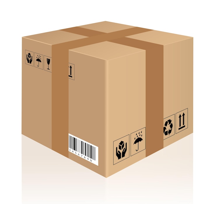 Vector contenedor de cartón caja de cartón