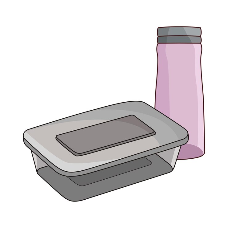 Vector contenedor de comida