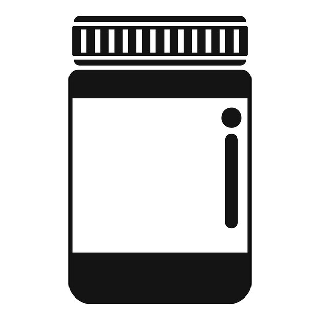 Contenedor de nutrición deportiva con el símbolo de información
