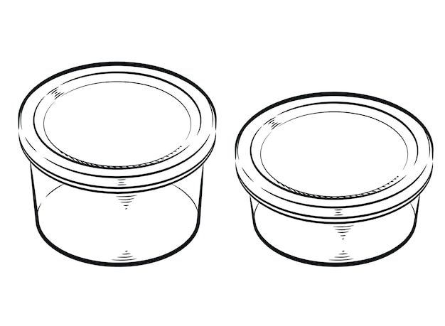 Contenedor de plástico para paquetes de alimentos redondos