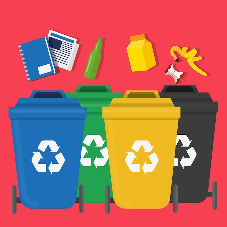 Vector contenedores de basura