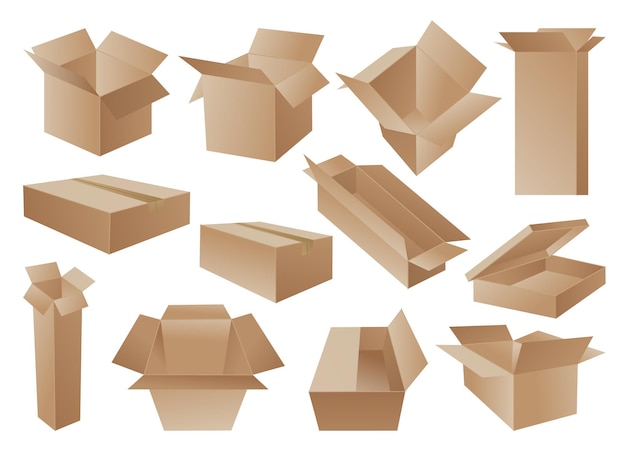 Contenedores de correo en varias formas.