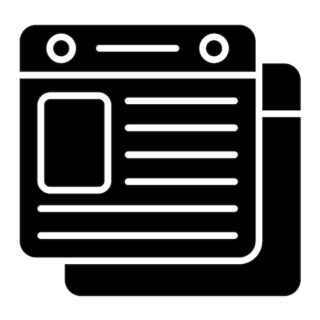 Contenido de la ilustración en negro sólido de glifo