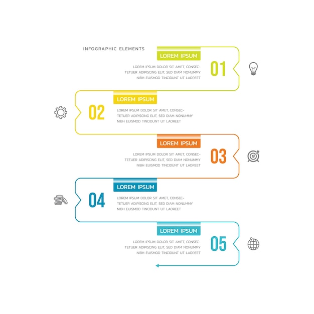 Contenido infográfico plantilla de antecedentes comerciales diseño colorido