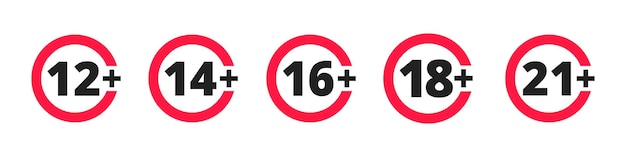 Contenido solo para adultos restricción de edad 12 14 16 18 21 años y más