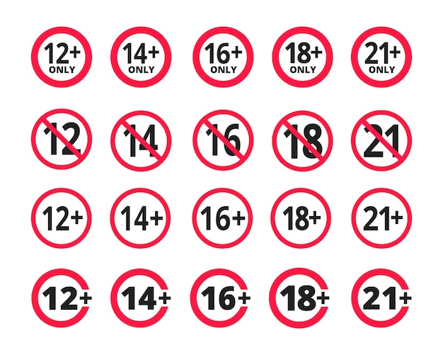 Contenido solo para adultos restricción de edad 12 14 16 18 21 años y más